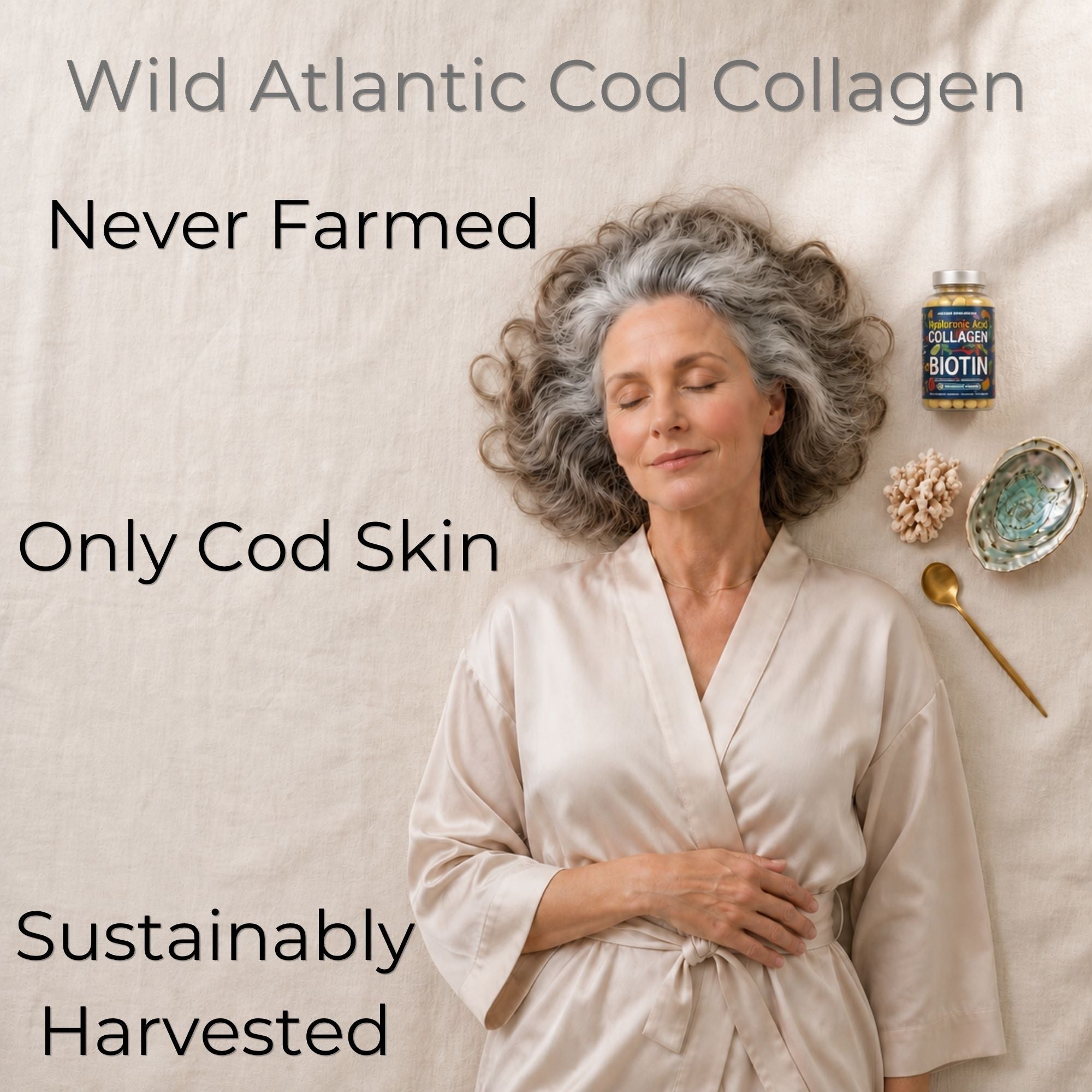 Marine Collagen, Hyaluronic Acid, Biotin, Vitamins, Minerals & Superfood - 35 Ingredients