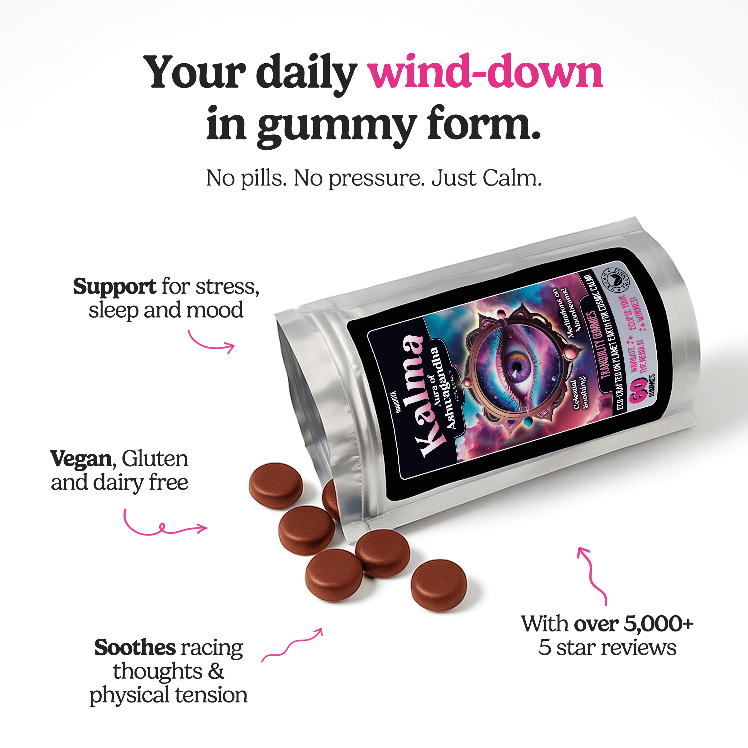 Kalma – Pure Ashwagandha Extract Gummies (60 Gummies)