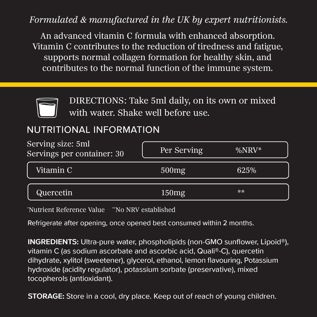 Vitamin C & Quercetin Monohydrate Supplement 150ml