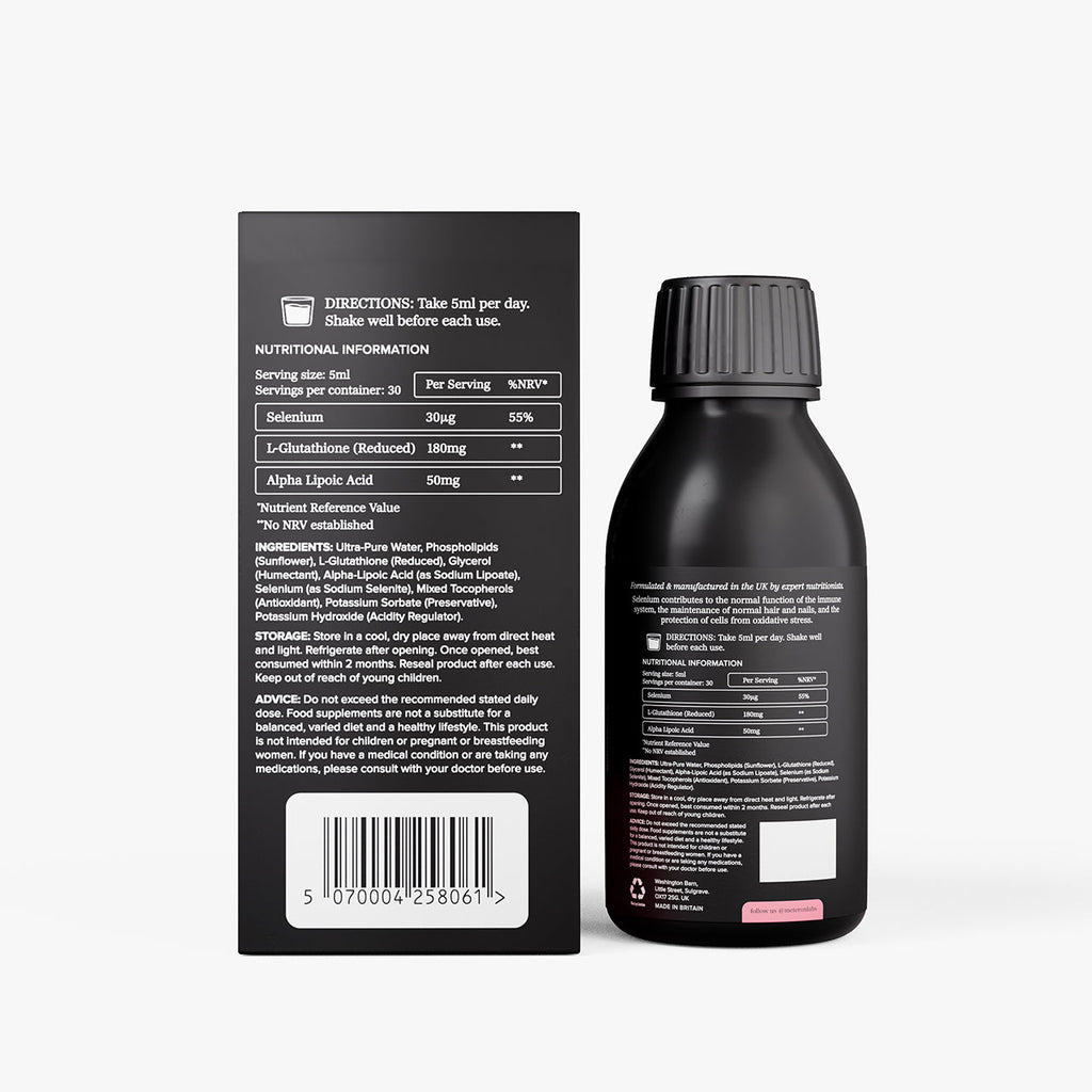 Liposomal Glutathione, Alpha Lipoic Acid & Selenium 150ml | Antioxidant Support
