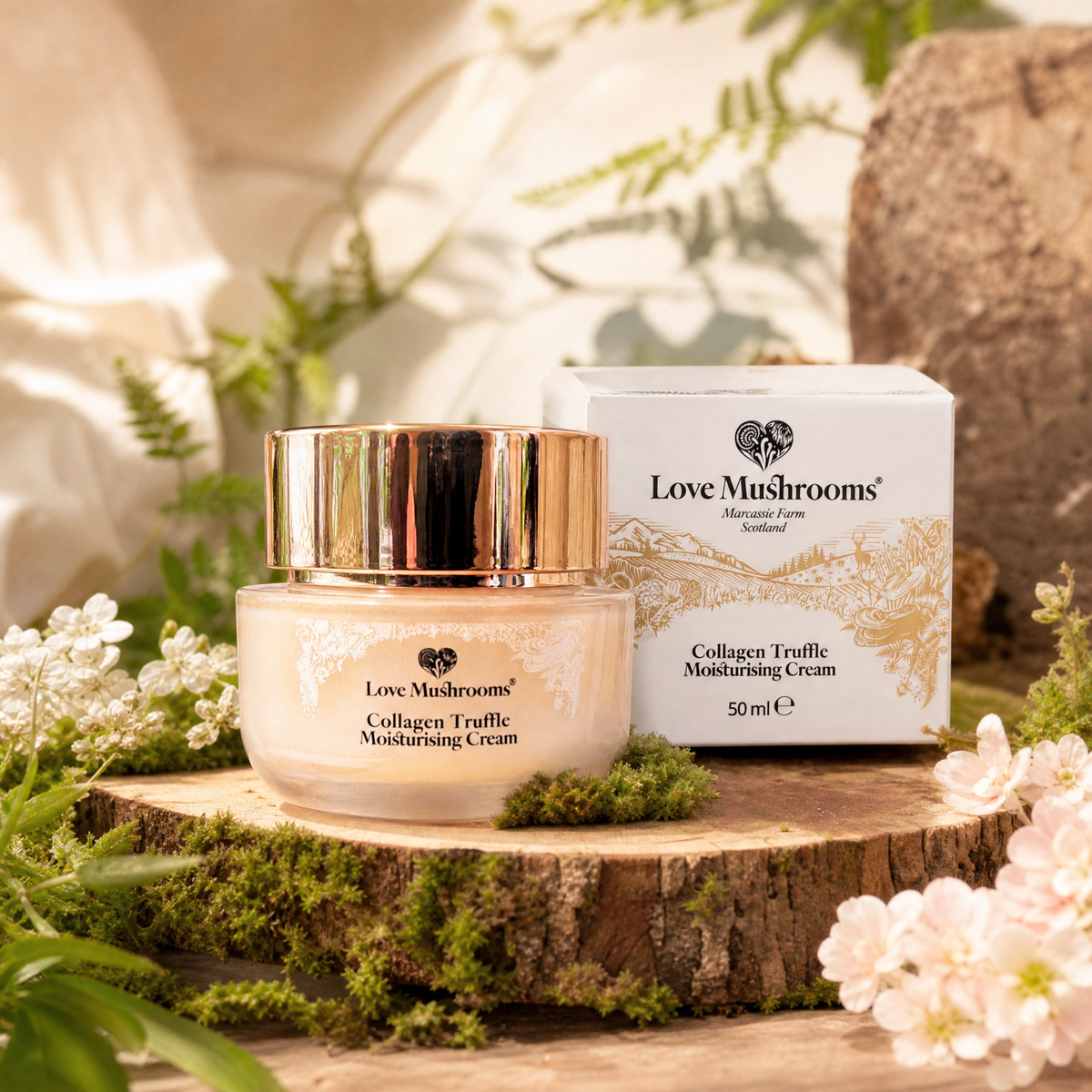 Mushroom Collagen Moisturising Cream with White Truffle & Tremella | Deep Hydration Face Cream