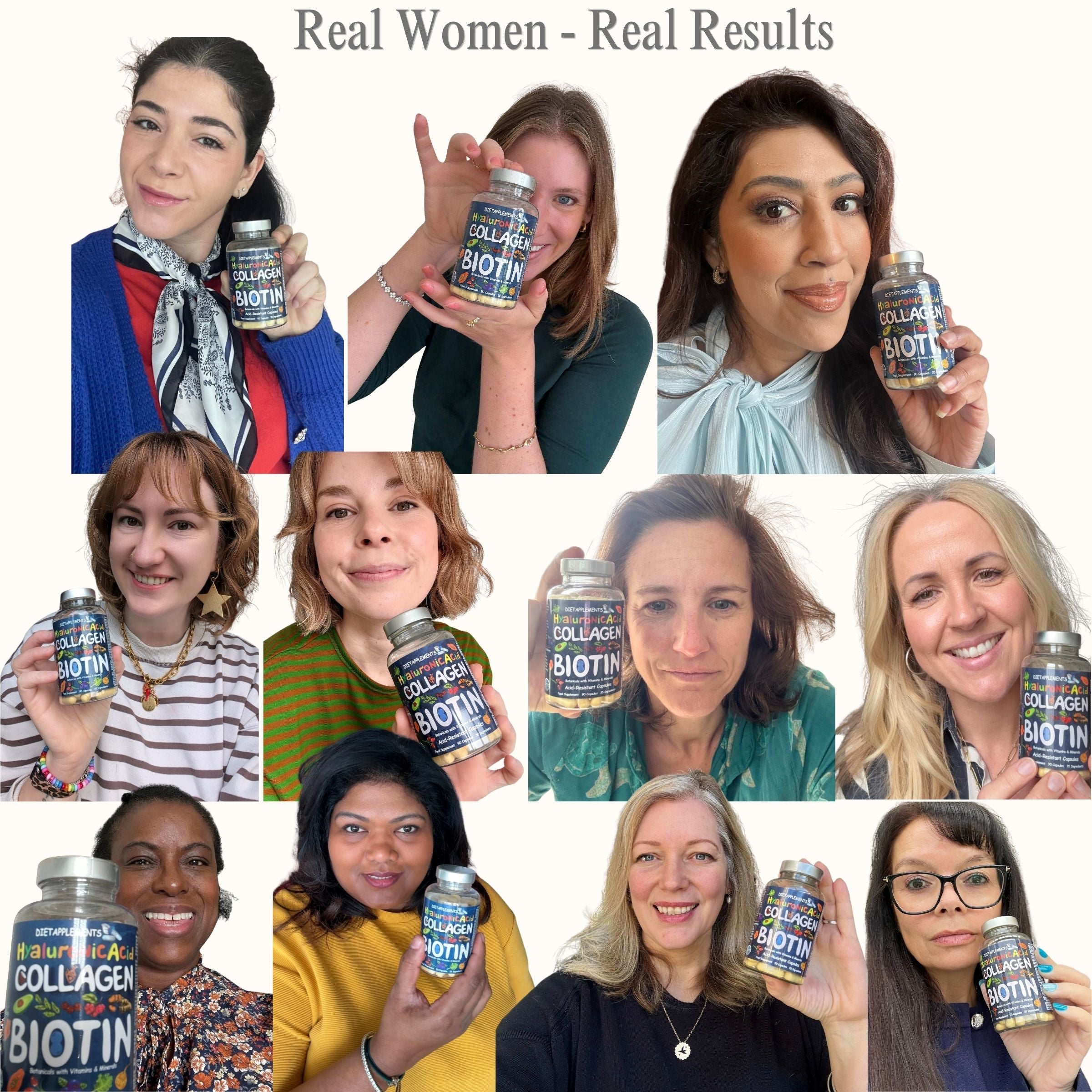 Marine Collagen, Hyaluronic Acid, Biotin, Vitamins, Minerals & Superfood - 35 Ingredients